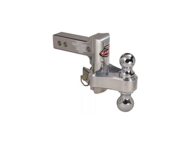 Trimax Locks 2-Inch Receiver Adjustable Dual Ball Mount with 2-Inch Ball and 2-5/16-Inch Ball; 4-Inch Drop and 4-Inch Rise; 10,000 lb. (Universal; Some Adaptation May Be Required)