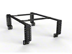 TRUKD 18.50-Inch V2 Truck Bed Rack with T-Slot Attachment; Black Bars (19-24 RAM 1500 w/ 5.7-Foot Box & w/o RAMBox)