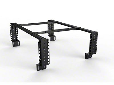 TRUKD 18.50-Inch V2 Truck Bed Rack with Bed Clamp Attachment; Black Bars (07-24 Sierra 3500 HD)