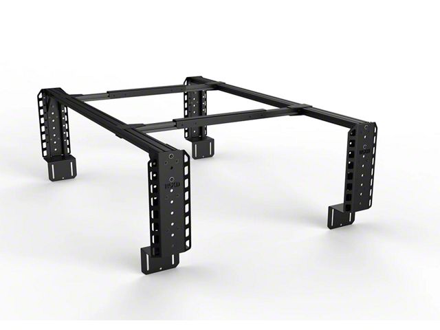 TRUKD 18.50-Inch V2 Truck Bed Rack with T-Slot Attachment; Black Bars (07-24 Sierra 3500 HD)