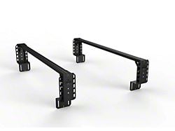 TRUKD 12.50-Inch V2 Truck Bed Rack with Bed Clamp Attachment; Black Bars (07-25 Silverado 3500 HD)