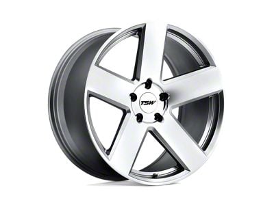 TSW Bristol Silver with Mirror Cut Face 5-Lug Wheel; 19x8.5; 30mm Offset (87-90 Dakota)