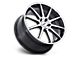 TSW Canard Gloss Black with Machined Face 5-Lug Wheel; 20x9; 35mm Offset (87-90 Dakota)