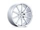 TSW Canard Gloss Silver with Machined Face 5-Lug Wheel; 19x10.5; 25mm Offset (87-90 Dakota)