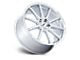 TSW Canard Gloss Silver with Machined Face 5-Lug Wheel; 19x10.5; 25mm Offset (87-90 Dakota)