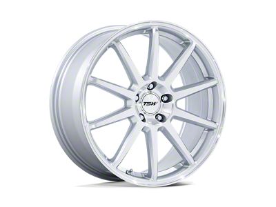 TSW Canard Gloss Silver with Machined Face 5-Lug Wheel; 19x9.5; 40mm Offset (87-90 Dakota)