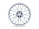 TSW Daytona Gloss Silver 5-Lug Wheel; 22x10.5; 38mm Offset (87-90 Dakota)