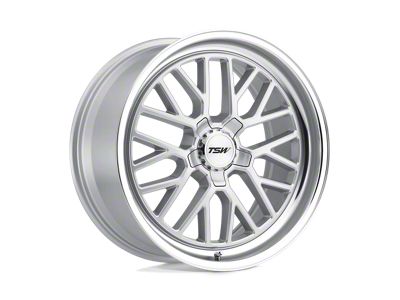 TSW Hockenheim S Silver with Mirror Cut Lip 5-Lug Wheel; 19x9.5; 20mm Offset (87-90 Dakota)