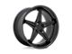 TSW Launch Matte Black with Gloss Black Lip 5-Lug Wheel; 20x8.5; 40mm Offset (87-90 Dakota)