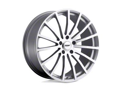 TSW Mallory Silver with Mirror Cut Face 5-Lug Wheel; 18x9.5; 40mm Offset (87-90 Dakota)