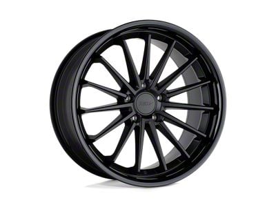 TSW Marina Matte Black with Gloss Black Lip 5-Lug Wheel; 19x9.5; 40mm Offset (87-90 Dakota)