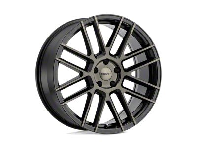 TSW Mosport Matte Black with Machine Face and Dark Tint 5-Lug Wheel; 22x9; 20mm Offset (87-90 Dakota)