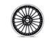 TSW Silverstone Gloss Black with Mirror Cut Lip 5-Lug Wheel; 18x8; 40mm Offset (87-90 Dakota)