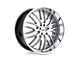 TSW Snetterton Hyper Silver with Mirror Cut Lip 5-Lug Wheel; 19x8; 20mm Offset (87-90 Dakota)