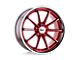 TSW Sweep Candy Red with Stainless Lip 5-Lug Wheel; 18x8.5; 40mm Offset (87-90 Dakota)