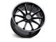 TSW Sweep Matte Black with Gloss Black Lip 5-Lug Wheel; 20x10; 40mm Offset (87-90 Dakota)