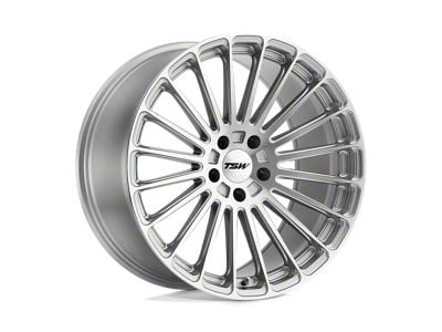 TSW Turbina Titanium Silver with Mirror Cut Face 5-Lug Wheel; 18x10; 25mm Offset (87-90 Dakota)