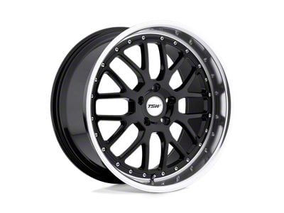 TSW Valencia Gloss Black with Mirror Cut Lip 5-Lug Wheel; 18x8; 40mm Offset (87-90 Dakota)