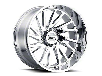 Tuff A.T. T2A True Right Directional Chrome 8-Lug Wheel; 20x12; -45mm Offset (15-19 Silverado 3500 HD SRW)