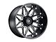 Tuff A.T. T3B Gloss Black Milled 8-Lug Wheel; 20x12; -45mm Offset (20-24 Silverado 2500 HD)