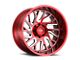 Tuff A.T. T4B Candy Red with Milled Spoke 8-Lug Wheel; 24x14; -72mm Offset (03-09 RAM 2500)