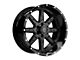 Tuff A.T. T15 Satin Black with Gloss Black Lip 6-Lug Wheel; 20x10; -19mm Offset (07-13 Sierra 1500)