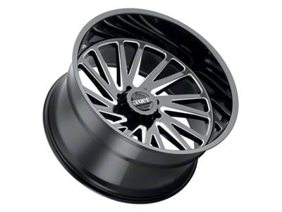 Tuff A.T. T2A Gloss Black Milled 6-Lug Wheel; 20x12; -45mm Offset (07-13 Sierra 1500)