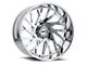 Tuff A.T. T4B Chrome 6-Lug Wheel; Left Directional; 22x12; -45mm Offset (07-13 Sierra 1500)