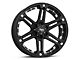 Tuff A.T. T01 Flat Black with Chrome Inserts 6-Lug Wheel; 20x9; 10mm Offset (07-13 Silverado 1500)