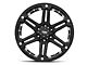 Tuff A.T. T01 Flat Black with Chrome Inserts 6-Lug Wheel; 20x9; 10mm Offset (07-13 Silverado 1500)