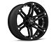 Tuff A.T. T01 Flat Black with Chrome Inserts 6-Lug Wheel; 20x9; 10mm Offset (07-13 Silverado 1500)