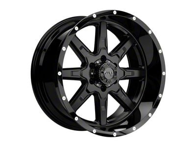 Tuff A.T. T15 Satin Black with Gloss Black Lip 6-Lug Wheel; 20x10; -19mm Offset (07-13 Silverado 1500)