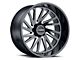 Tuff A.T. T2A Gloss Black Milled 6-Lug Wheel; 20x12; -45mm Offset (07-13 Silverado 1500)