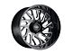 Tuff A.T. T4B Gloss Black Milled 6-Lug Wheel; 20x12; -45mm Offset (07-13 Silverado 1500)