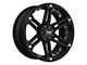 Tuff A.T. T01 Flat Black with Chrome Inserts 6-Lug Wheel; 17x8; -13mm Offset (07-14 Tahoe)