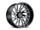 Tuff A.T. T2A Gloss Black with Milled Spokes 6-Lug Wheel; Right Directional; 22x12; -45mm Offset (07-14 Tahoe)