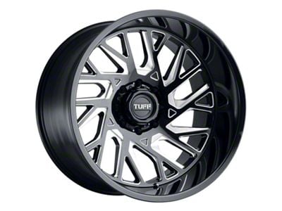 Tuff A.T. T4B Gloss Black Milled 6-Lug Wheel; 20x12; -45mm Offset (07-14 Yukon)