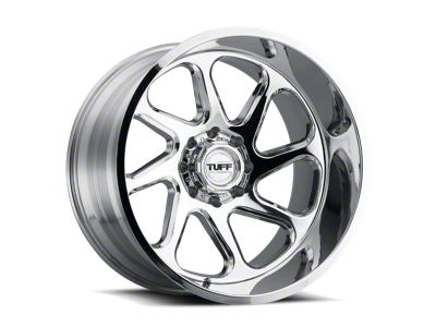 Tuff A.T. T2B Chrome 8-Lug Wheel; Left Directional; 22x12; -45mm Offset (08-10 F-250 Super Duty)