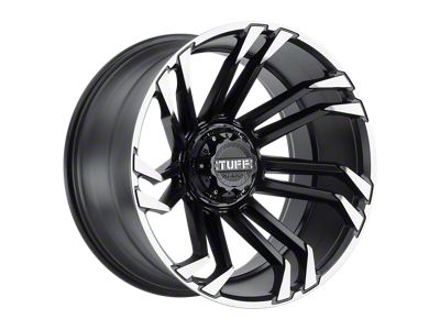 Tuff A.T. T21 Matte Black with Machined Flange 6-Lug Wheel; 22x12; -45mm Offset (09-14 F-150)