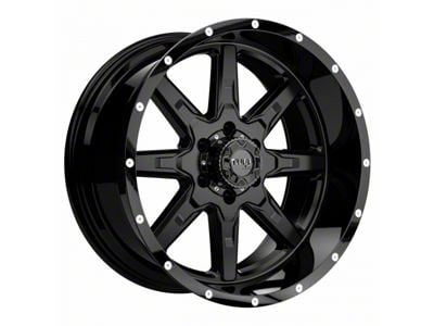 Tuff A.T. T15 Satin Black with Gloss Black Lip 8-Lug Wheel; 18x10; -13mm Offset (10-18 RAM 2500)