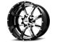 Tuff A.T. T01 Flat Black with Machined Face 8-Lug Wheel; 18x9; -6mm Offset (10-18 RAM 3500 SRW)