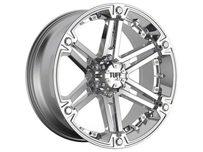 Tuff A.T. T01 Silver with Brushed Silver Face 6-Lug Wheel; 20x9; 10mm Offset (14-18 Silverado 1500)