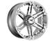 Tuff A.T. T01 Silver with Brushed Silver Face 6-Lug Wheel; 20x9; 10mm Offset (14-18 Silverado 1500)