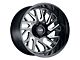 Tuff A.T. T4B Gloss Black Milled 6-Lug Wheel; 20x12; -45mm Offset (14-18 Silverado 1500)