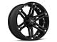 Tuff A.T. T01 Flat Black with Chrome Inserts 6-Lug Wheel; 20x9; -13mm Offset (15-20 Tahoe)