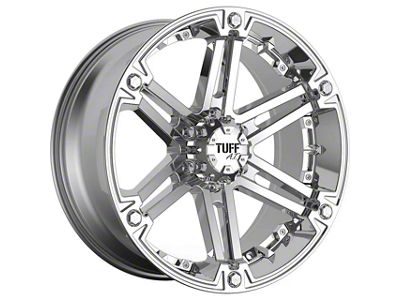 Tuff A.T. T01 Silver with Brushed Silver Face 6-Lug Wheel; 20x9; 10mm Offset (15-20 Tahoe)