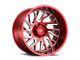 Tuff A.T. T4B Candy Red with Milled Spoke 8-Lug Wheel; 22x12; -45mm Offset (17-22 F-250 Super Duty)