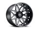 Tuff A.T. T3B Gloss Black with Milled Spokes 8-Lug Wheel; 22x12; -45mm Offset (17-22 F-350 Super Duty SRW)