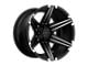 Tuff A.T. T12 Satin Black with Milled Spokes and Brushed Inserts 5-Lug Wheel; 22x10; -25mm Offset (94-01 RAM 1500)