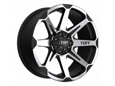 Tuff A.T. T05 Flat Black with Machined Face 8-Lug Wheel; 22x10; -20mm Offset (94-02 RAM 2500)